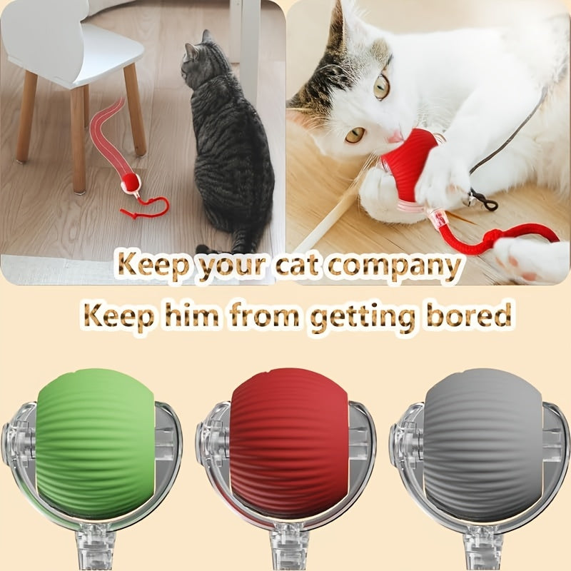 Smart Interactive Electric Cat Toy – Red, USB Rechargeable, Indoor & Outdoor