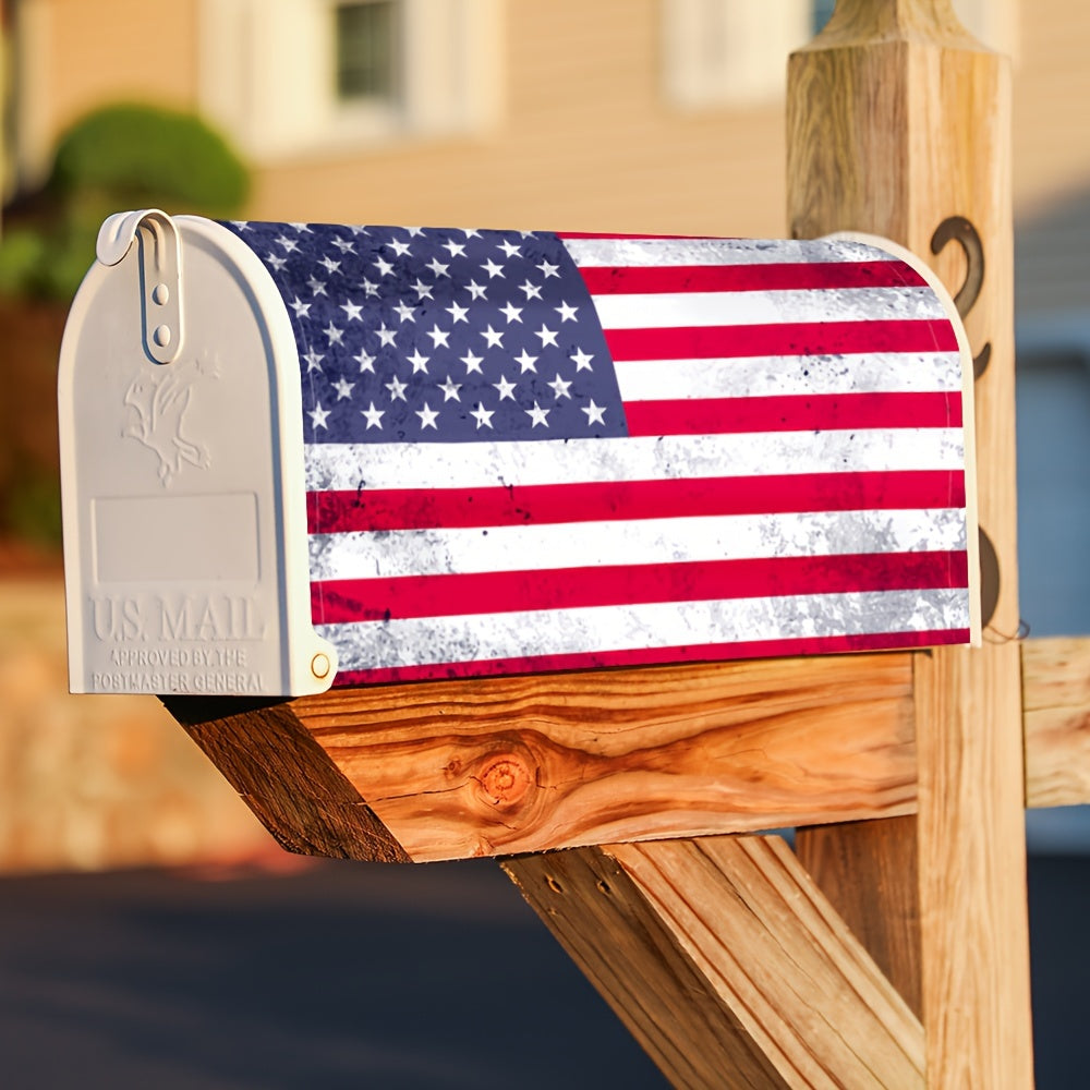 American Flag Mailbox Cover – Adjustable Buckle, 18" x 21"