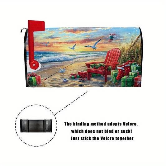 Seaside Sunset Waves Mailbox Cover