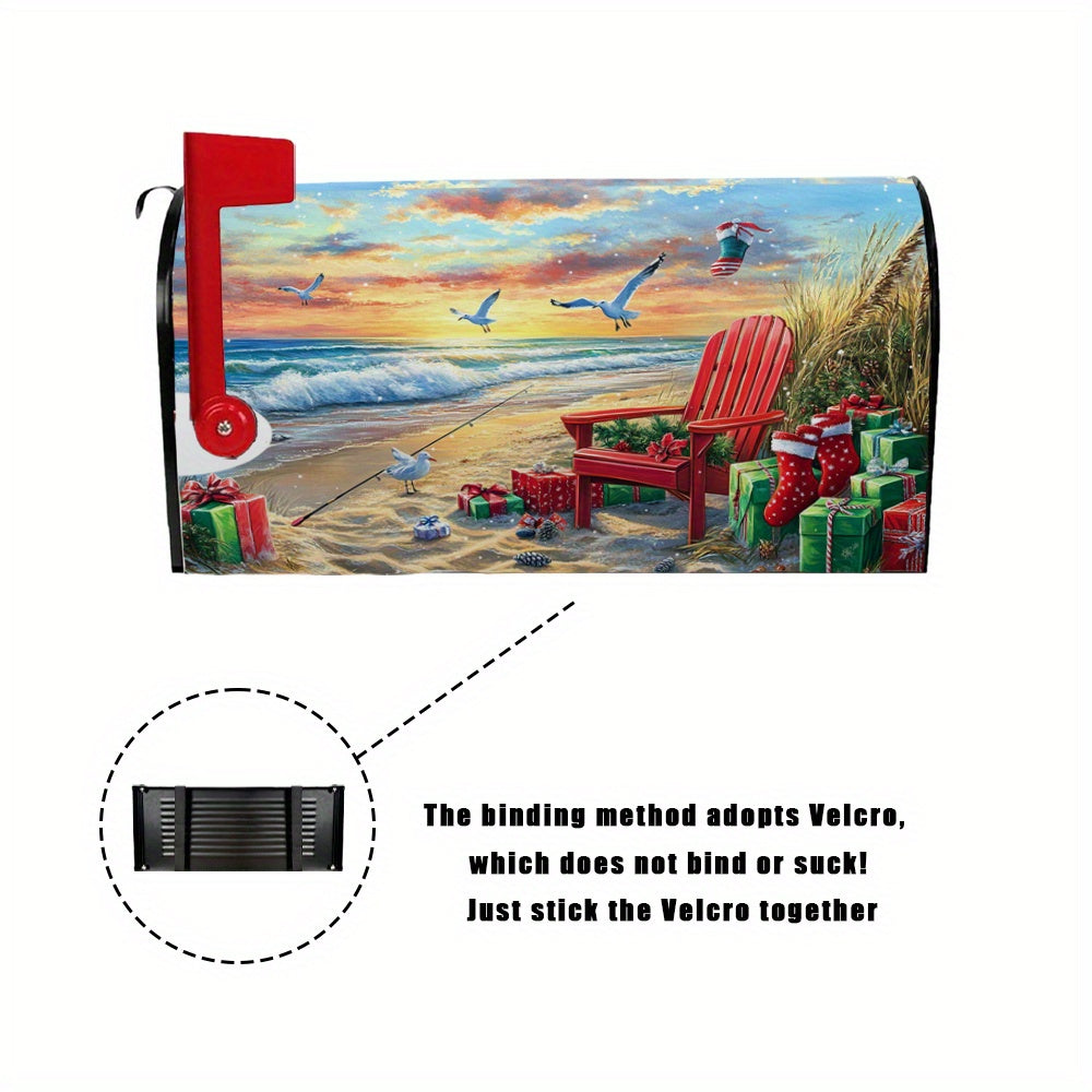 Seaside Sunset Waves Mailbox Cover