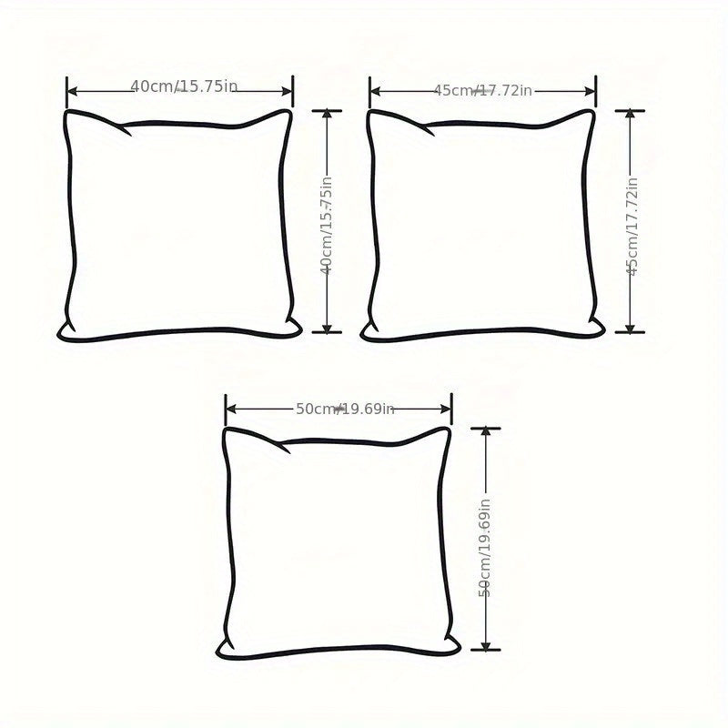 Christmas Reindeer & Holiday Plaid Pillow Covers, 18x18"