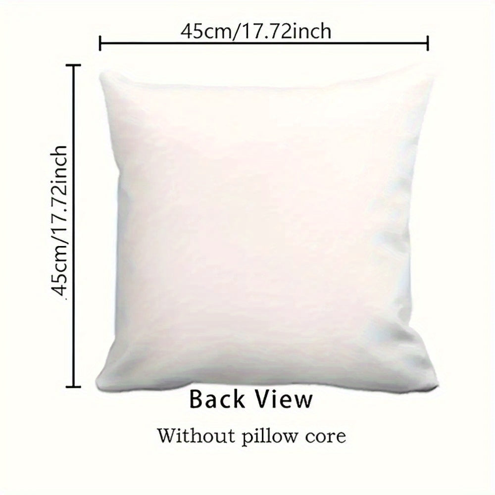 Spring Watercolor Bunny Pillow Cover – Easter Floral, 16"x16"