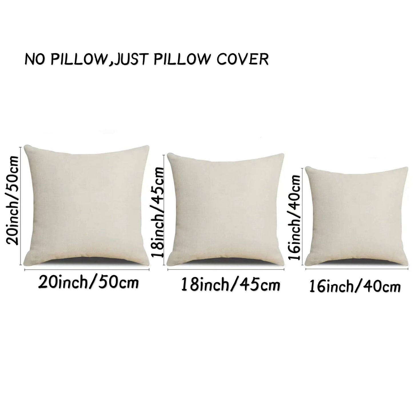 Minimalist Black & White Striped Linen Pillow Cover – Classic Stripe, 18" x 18"