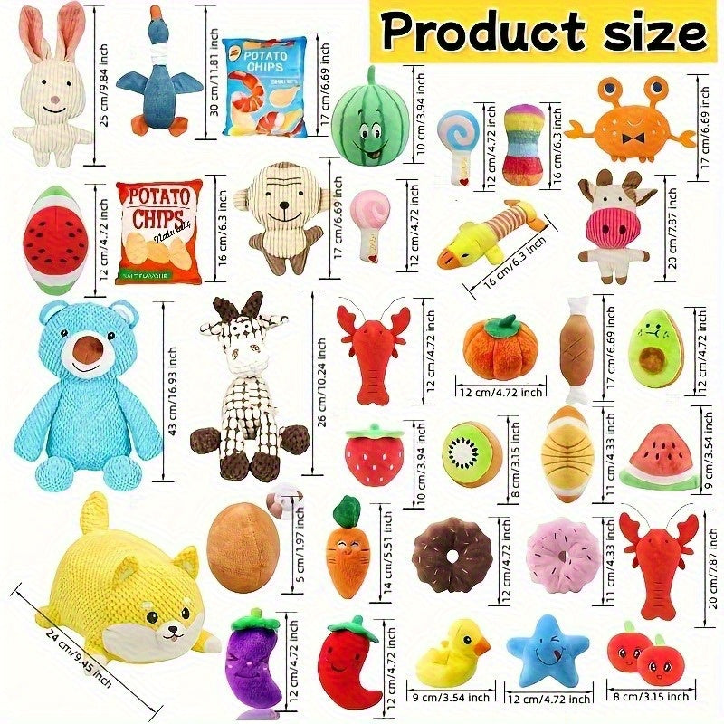 20-Piece Chew-Resistant Dog Toy Gift Set – Squeaky & Interactive (Small Dogs)