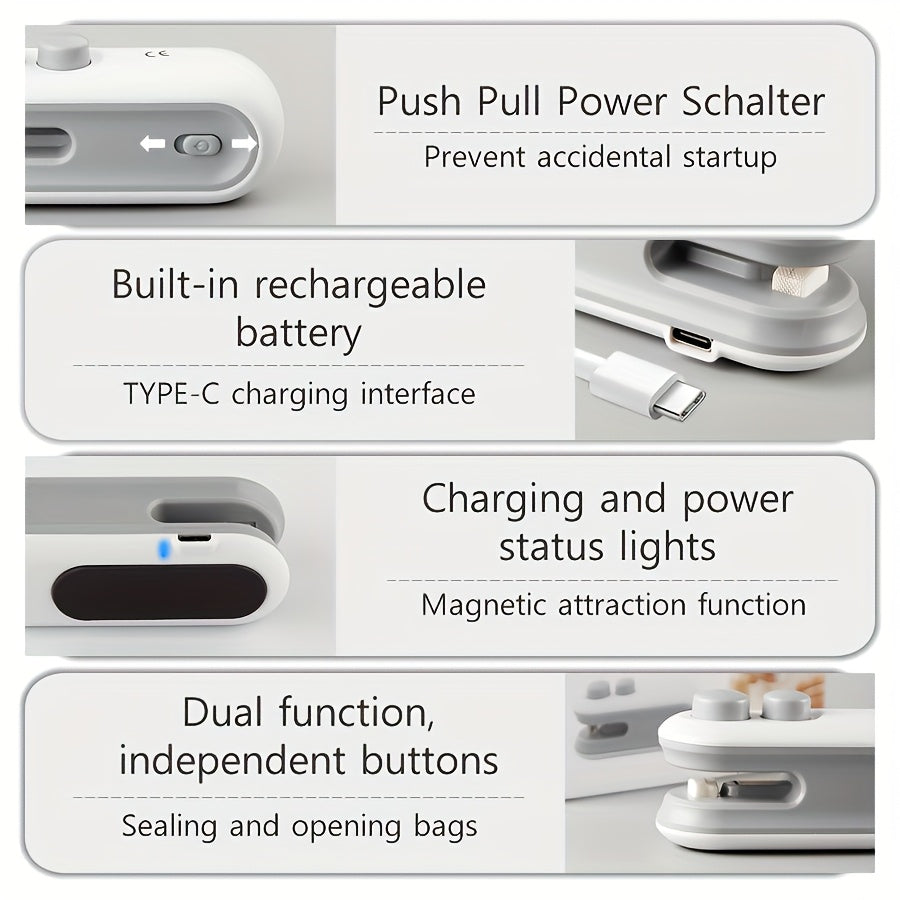 Portable Vacuum Sealer – Compact Rechargeable Food Sealer, Home & Travel