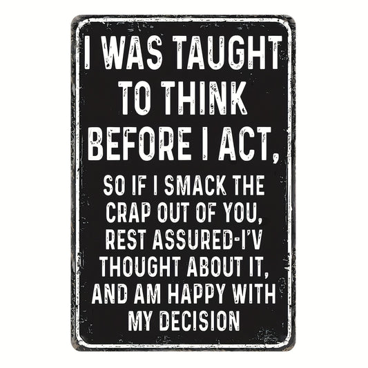 Vintage Wooden Hanging Sign – Sarcastic Quote Wall Decor