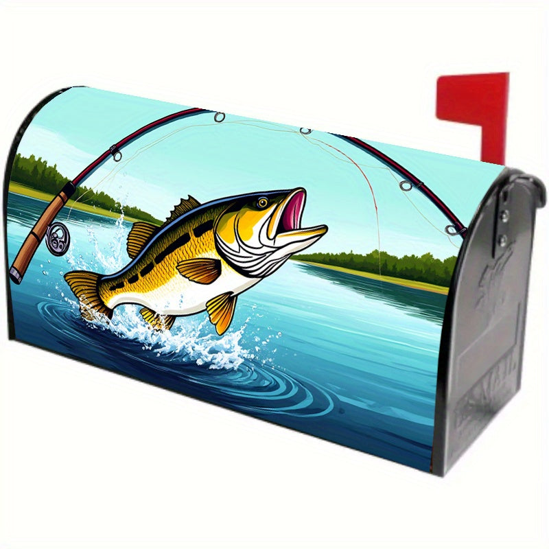 Leaping Fish Fishing Mailbox Cover – 18x21" - Coastal Pillows Plus