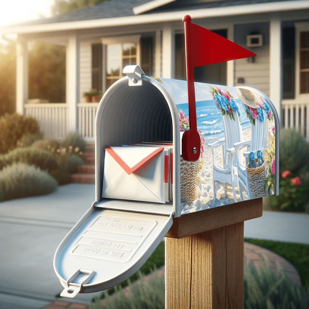 Beach Chair by the Sea Mailbox Cover – Magnetic, 18" x 21"