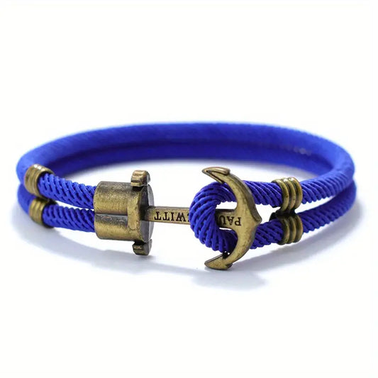 Blue Vintage Anchor Bracelet
