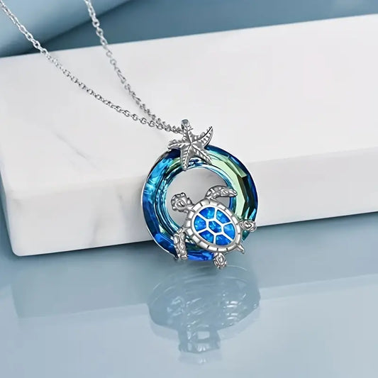 Turtle Crystal Necklace