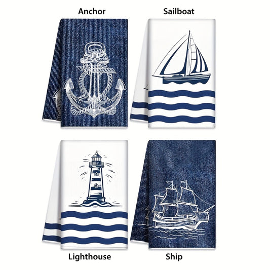 Nautical Blue Hand Towels