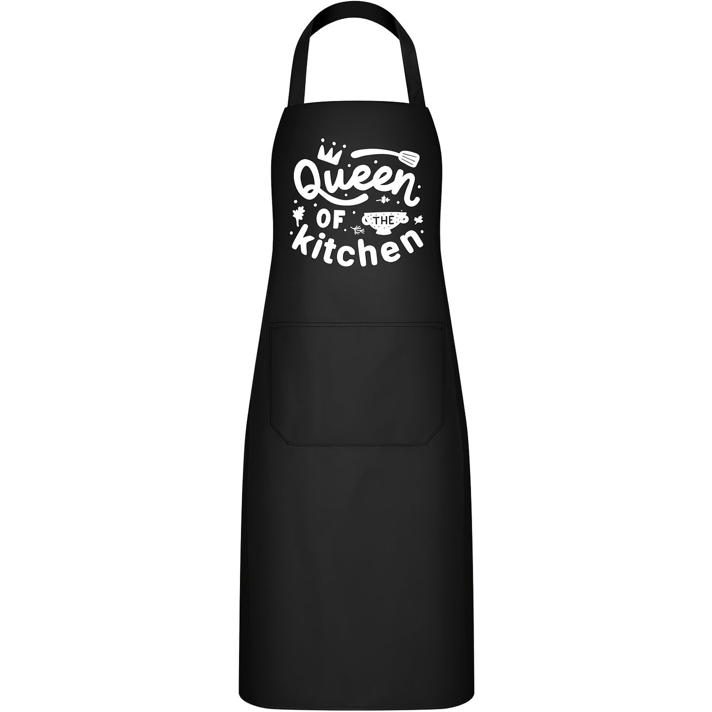 Funny Cooking Aprons for Women – Black Apron with Pockets, Plus Size,  (28"x33.5")