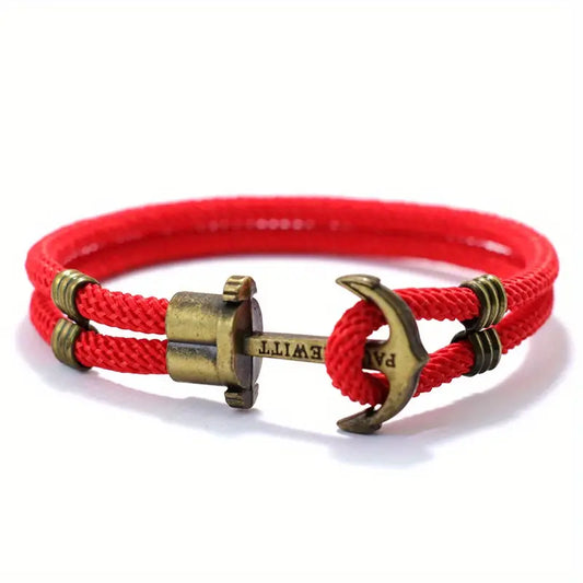 Red Vintage Bronze Anchor