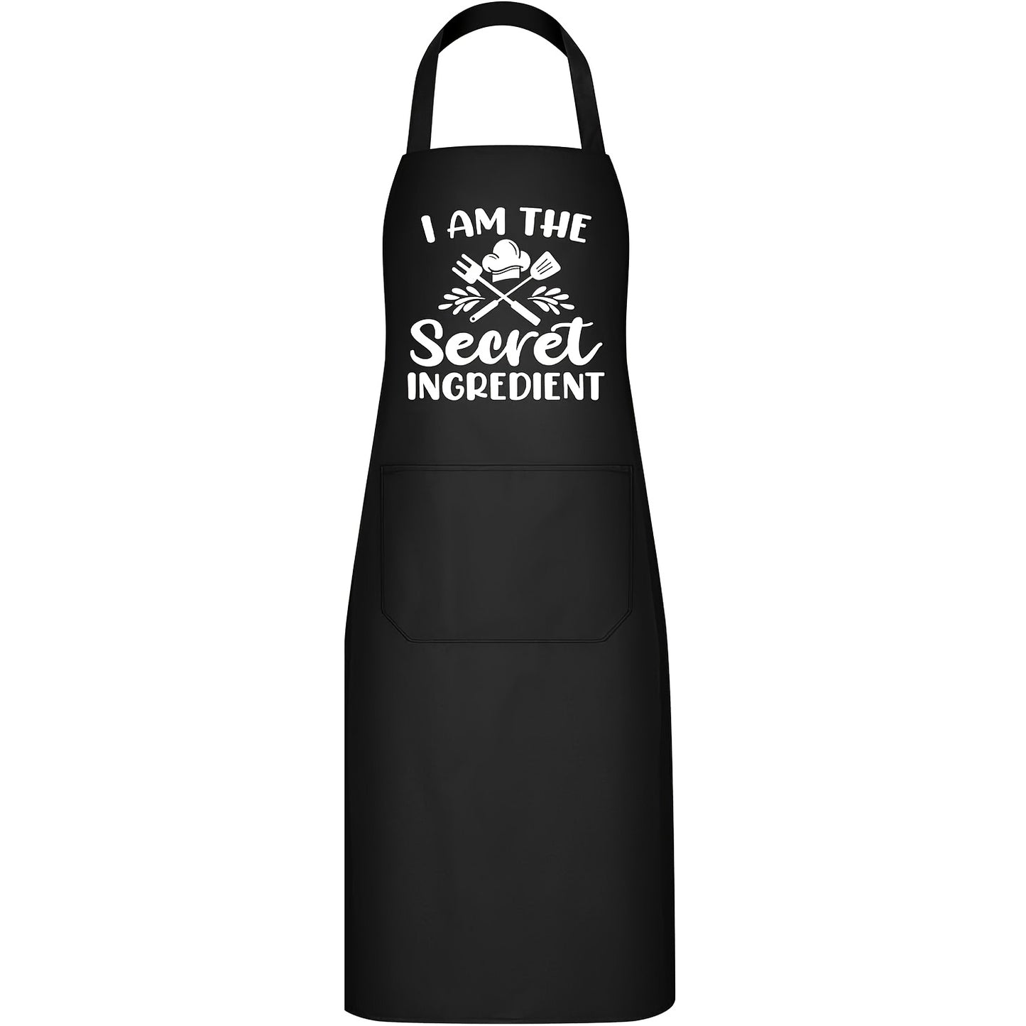 Funny Cooking Aprons for Women – Black Apron with Pockets, Plus Size,  (28"x33.5")
