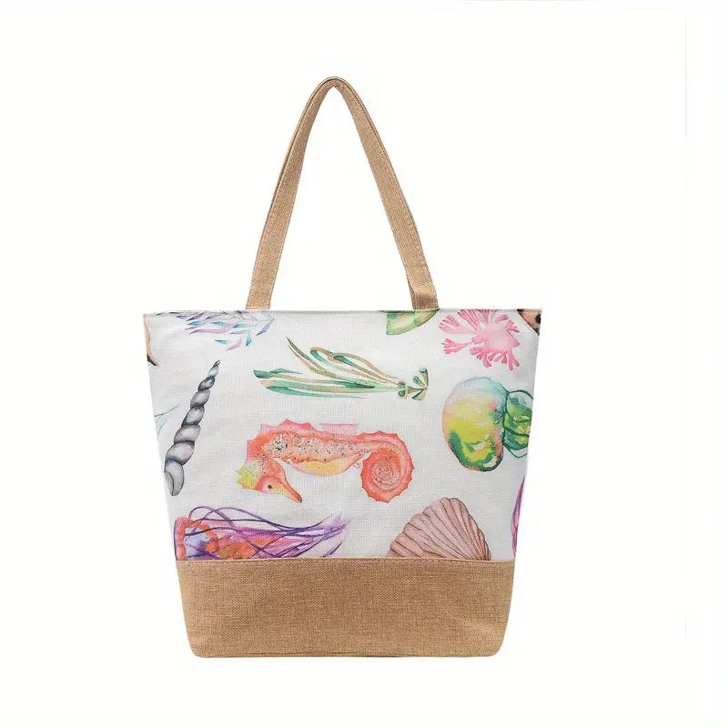 Light Tropic Pattern Tote Bag