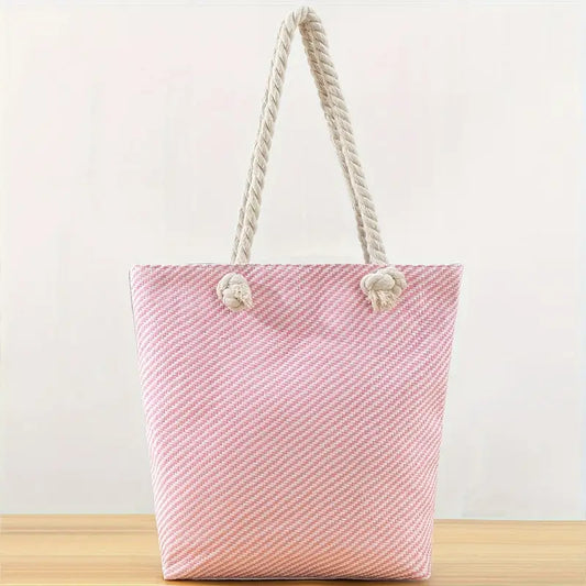 Red Striped Tote Bag