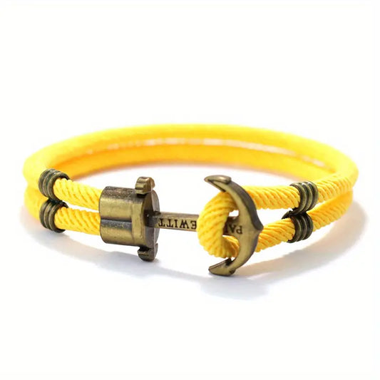 Yellow Vintage Bronze Anchor