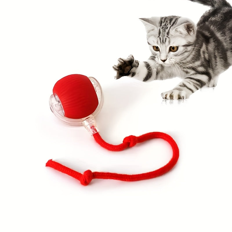 Smart Interactive Electric Cat Toy – Red, USB Rechargeable, Indoor & Outdoor