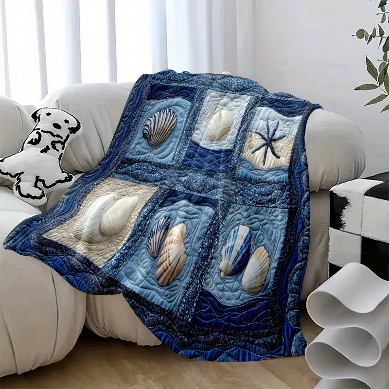 Nautical Starfish Flannel Throw – 51x59