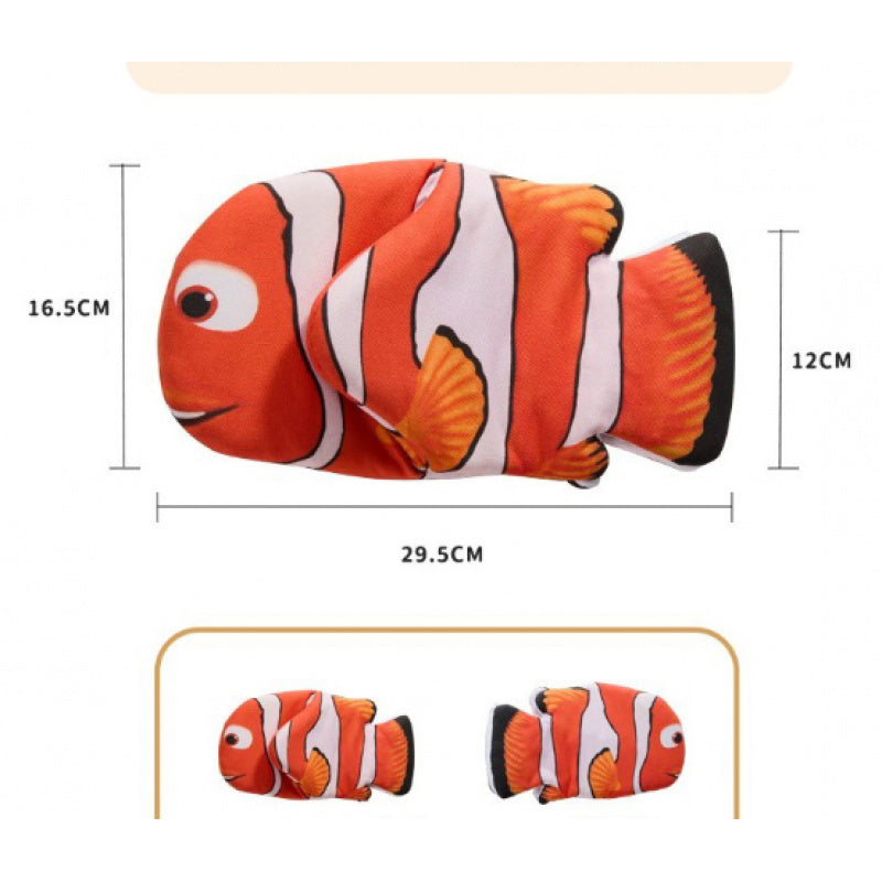 Clown Fish Oven Mitt – Heat-Resistant 500°F, Fish-Shaped Design, 6.5x11.6"