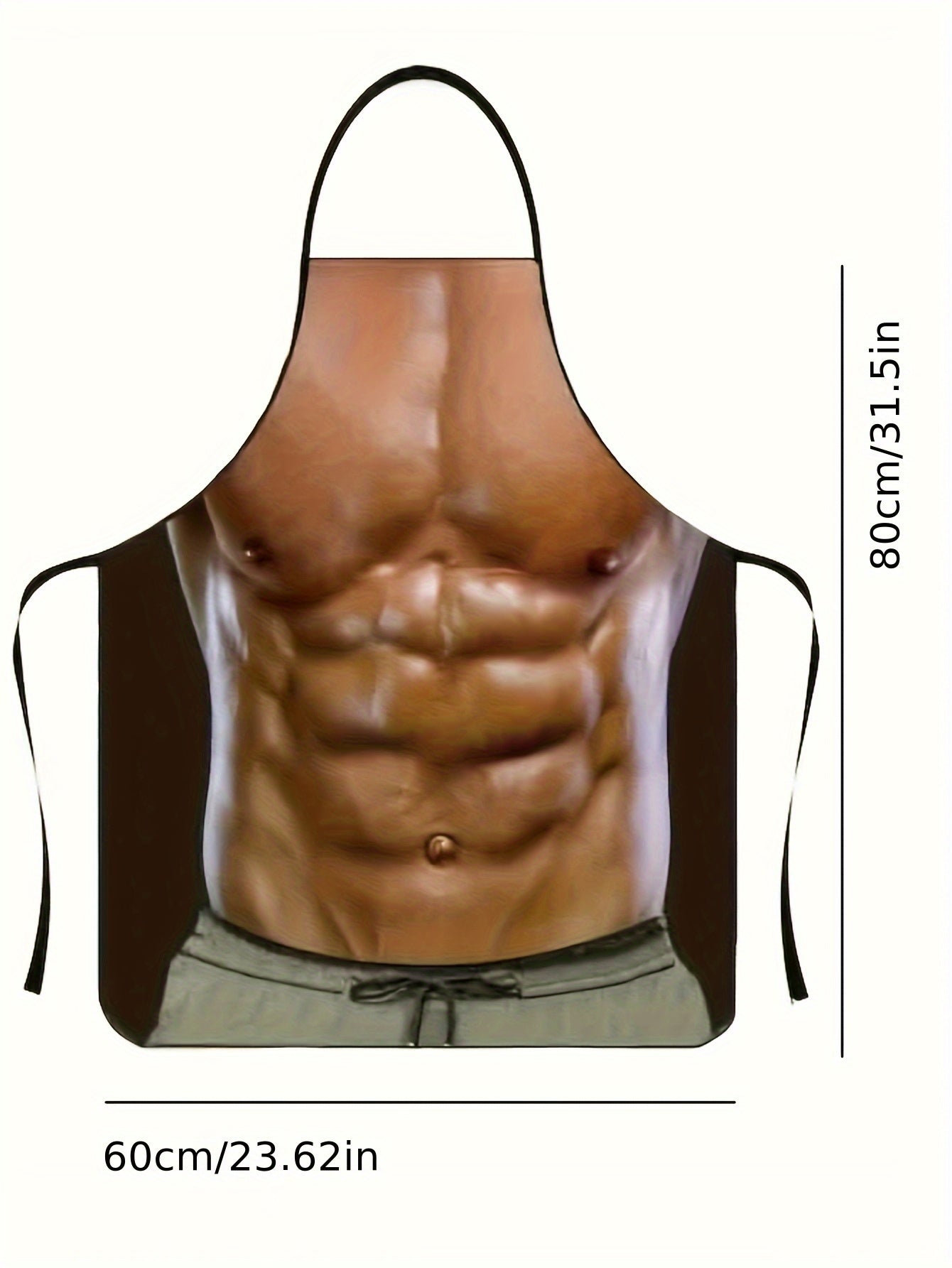 Men’s Muscle Graphic Apron – Adjustable and Waterproof, (23.62" x 31.5")