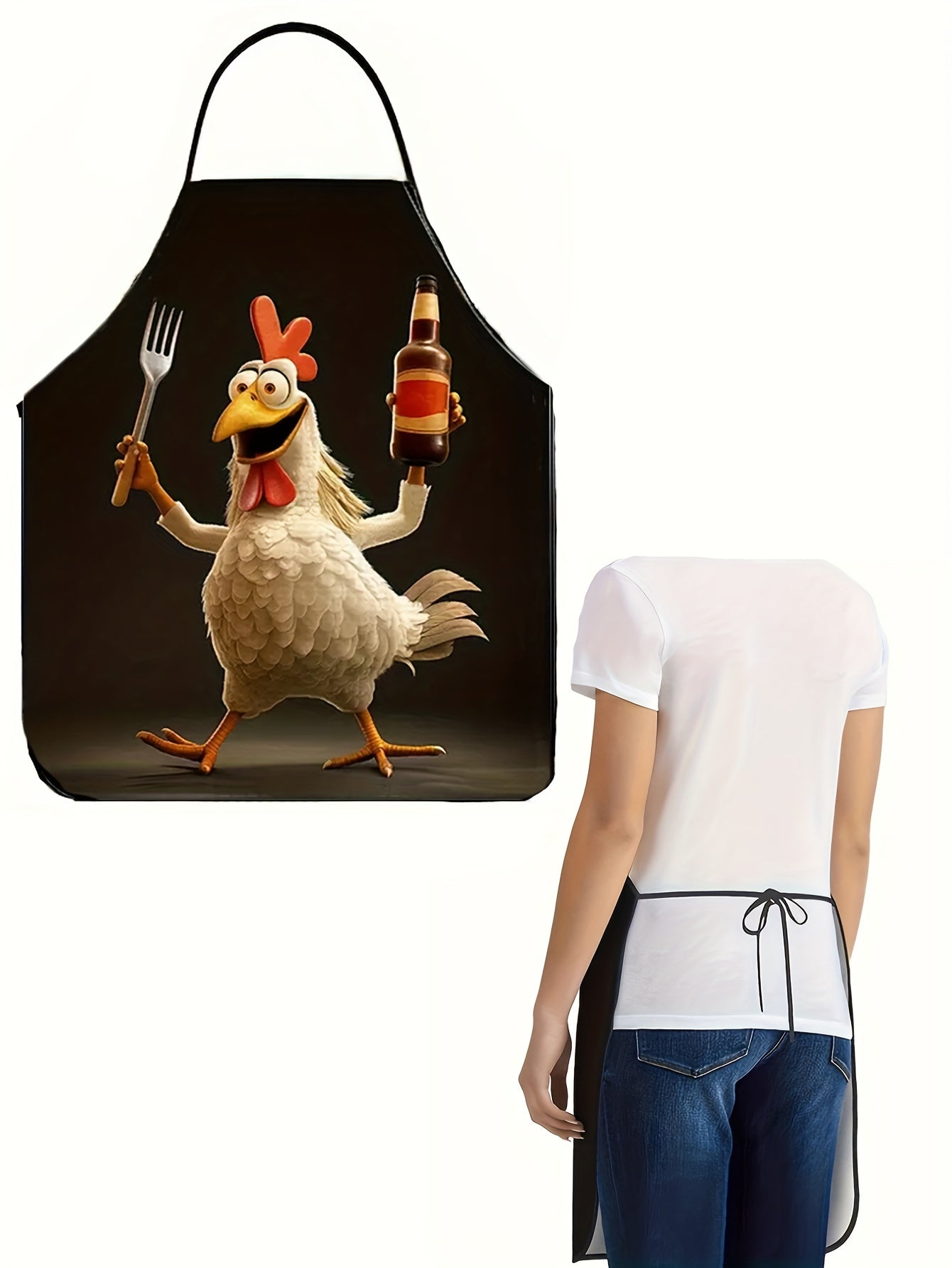 Rooster Chef Graphic Apron – Adjustable, (23.62" x 31.5")
