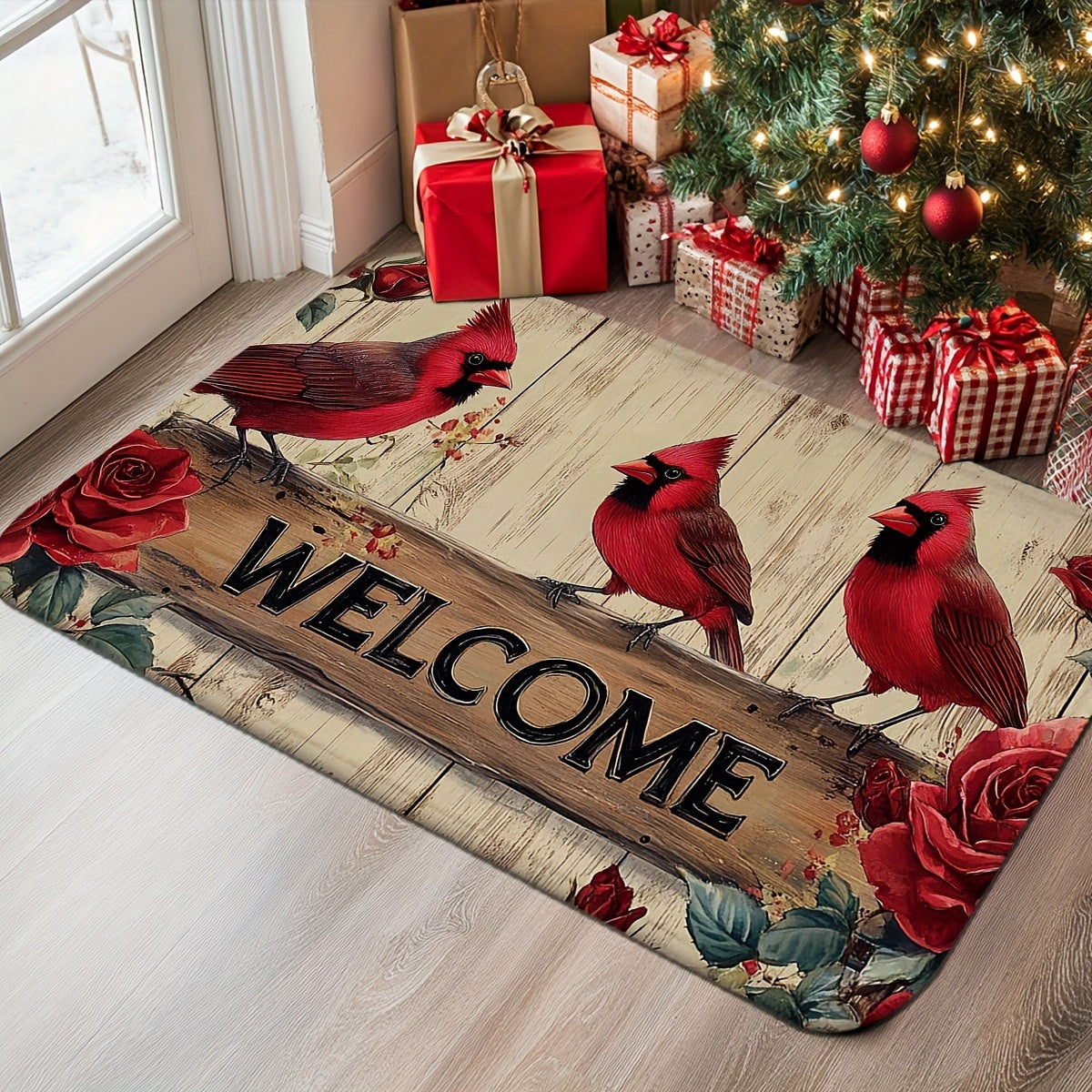 Cardinal & Rose Holiday Welcome Mat or Runner – 2x3', 1.5x4'