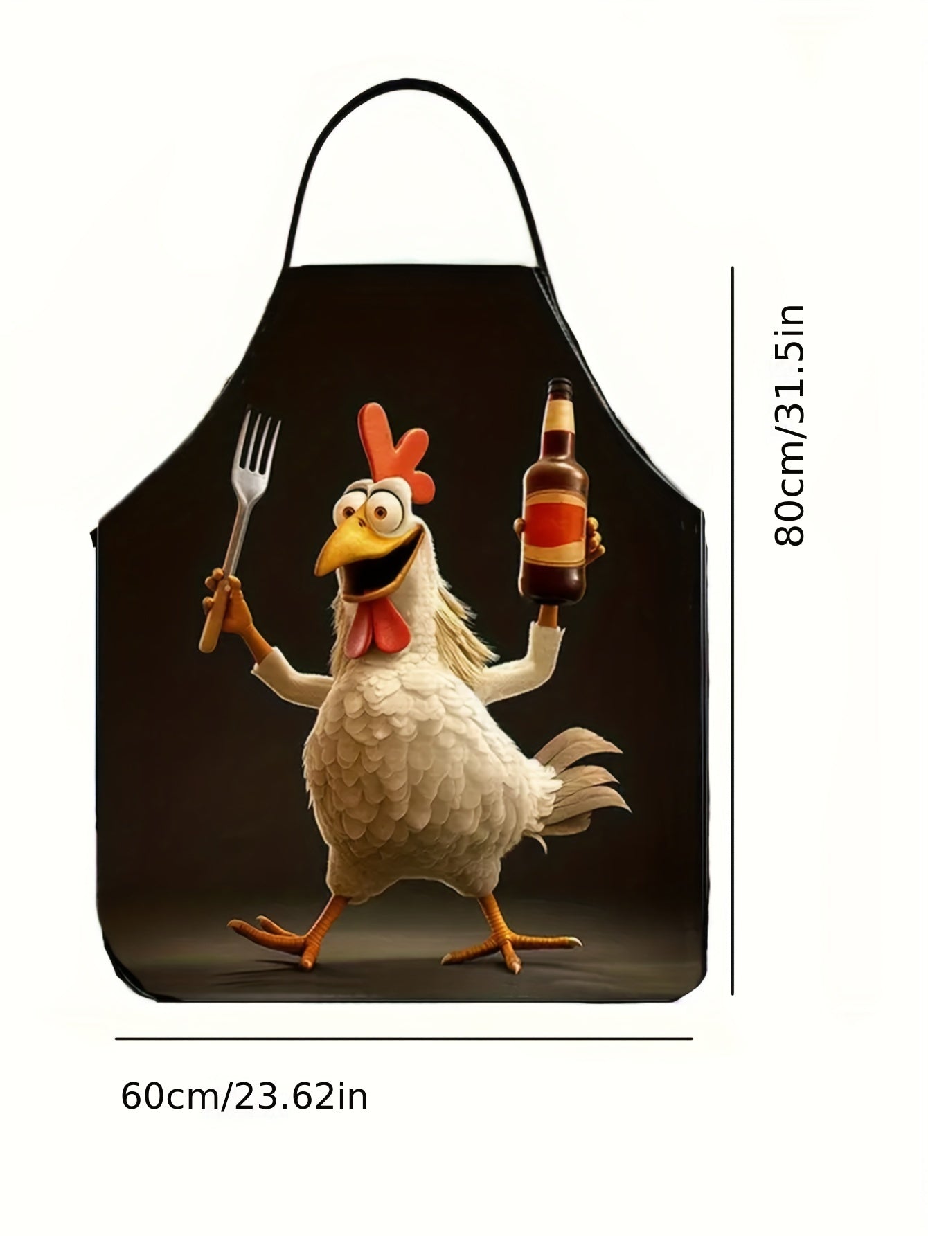 Rooster Chef Graphic Apron – Adjustable, (23.62" x 31.5")