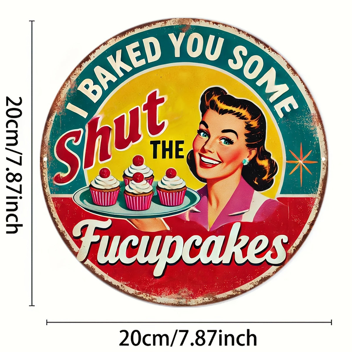 Shut the Fucupcakes Kitchen Wall Sign, 8x8