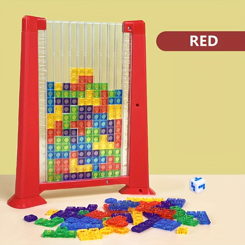 3D Puzzle Building Blocks – Educational Stacking Game, Red/Yellow, Ages 8+