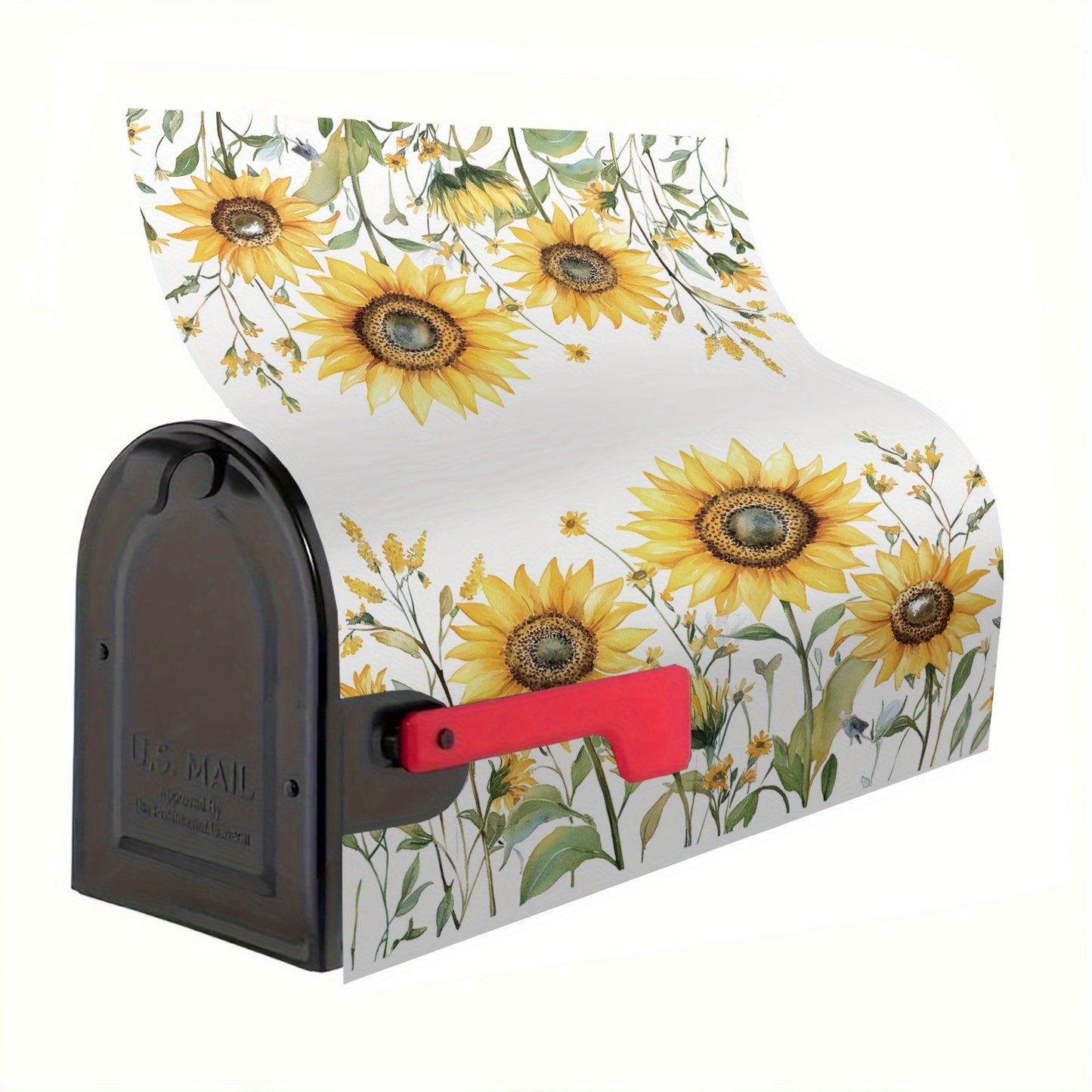 Sunflower Garden Mailbox Cover – Magnetic, 18" x 21"