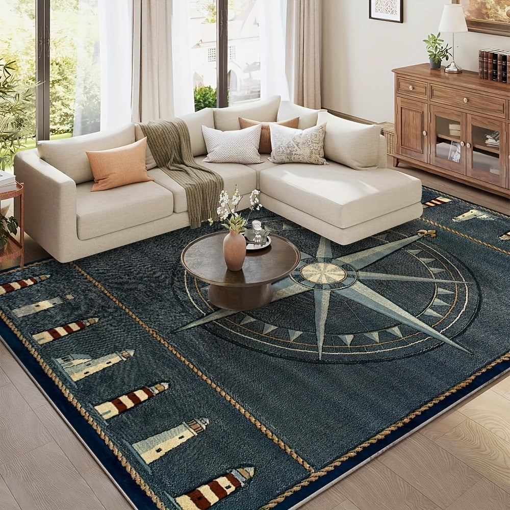 Nautical Compass Area Rug – 3x5'