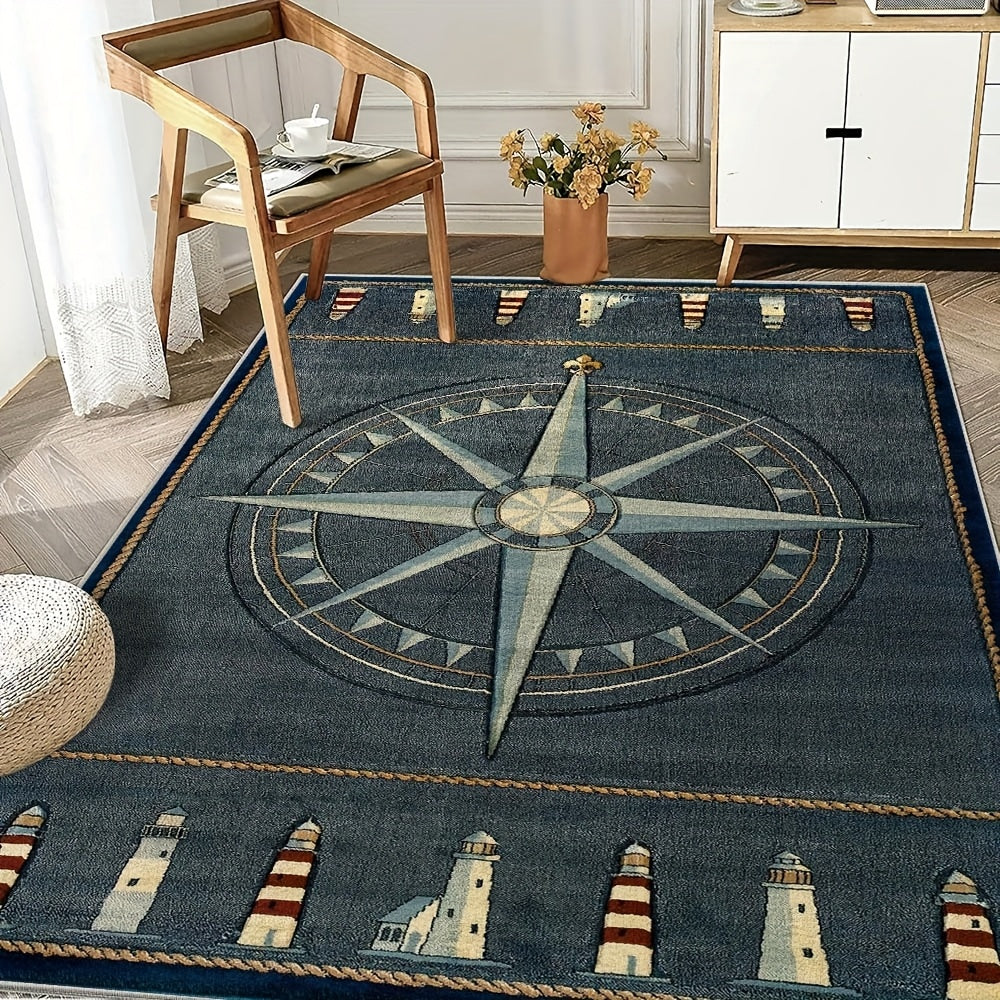 Nautical Compass Area Rug – 3x5'