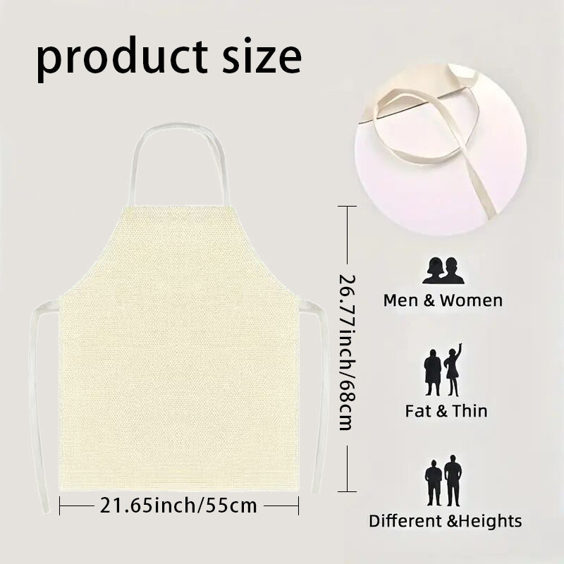 Red & Pink Cherry Blossom Apron – Floral Branch Design, 100% Linen