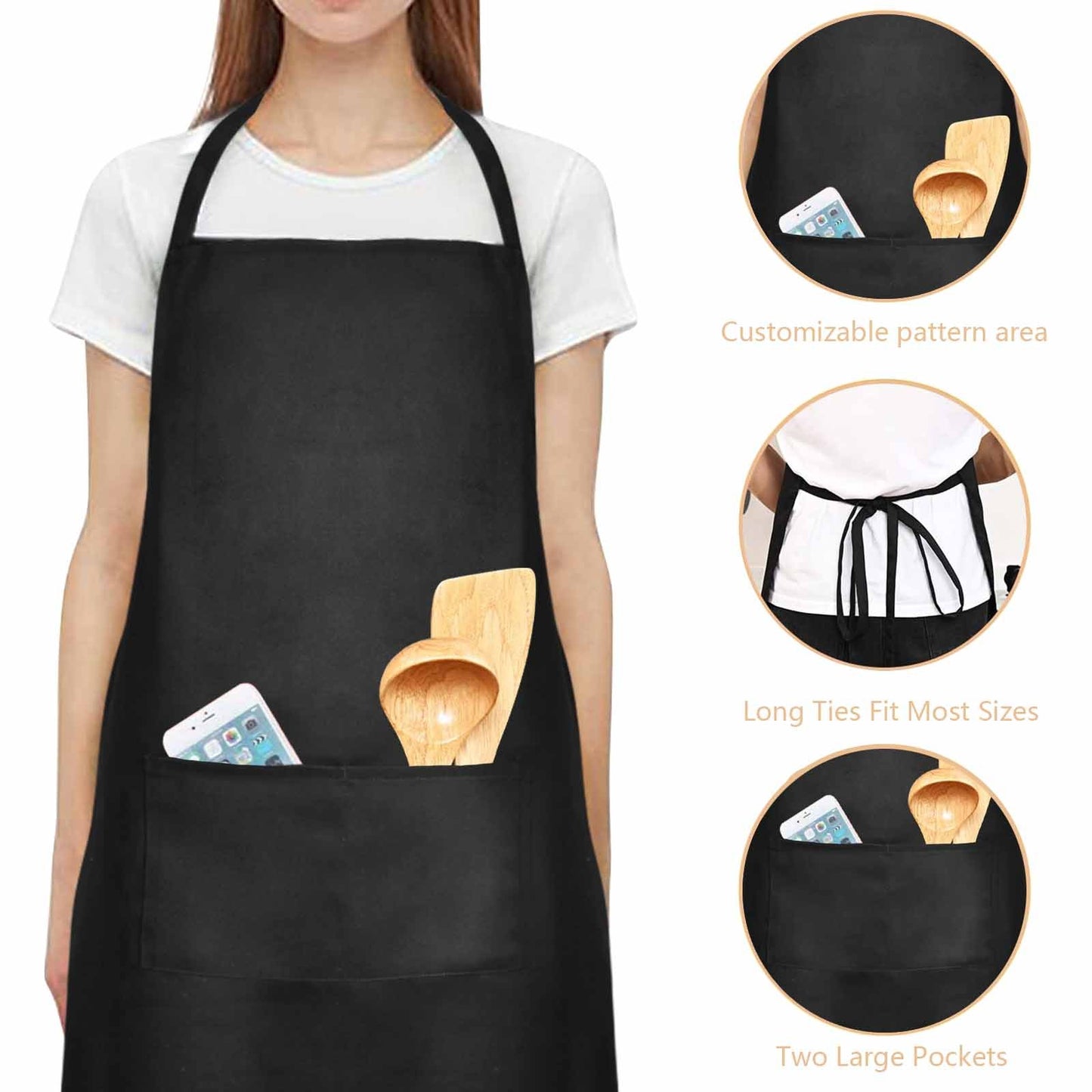 “I Bake Because Punching People Is Frowned Upon” Apron – Waterproof Unisex Kitchen & Baking Apron with Pockets, (27.6"x33")