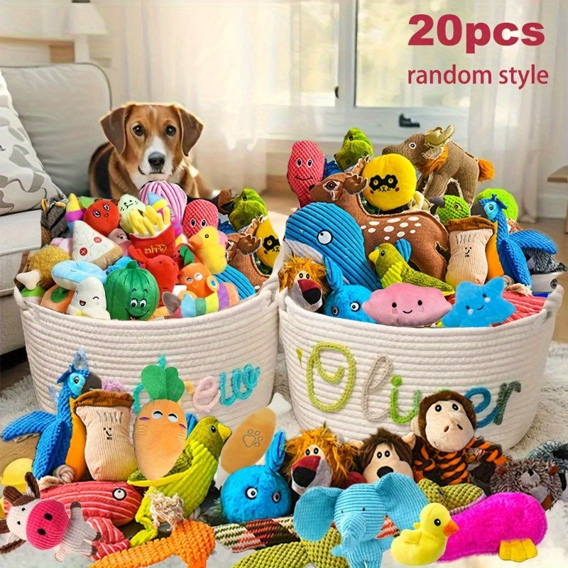 20-Piece Chew-Resistant Dog Toy Gift Set – Squeaky & Interactive (Small Dogs)