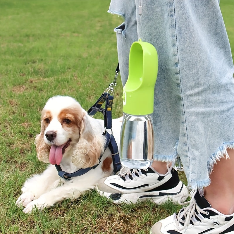 Green Portable Dog Travel Water Bottle – Leakproof, Stay Hydrated on the Go