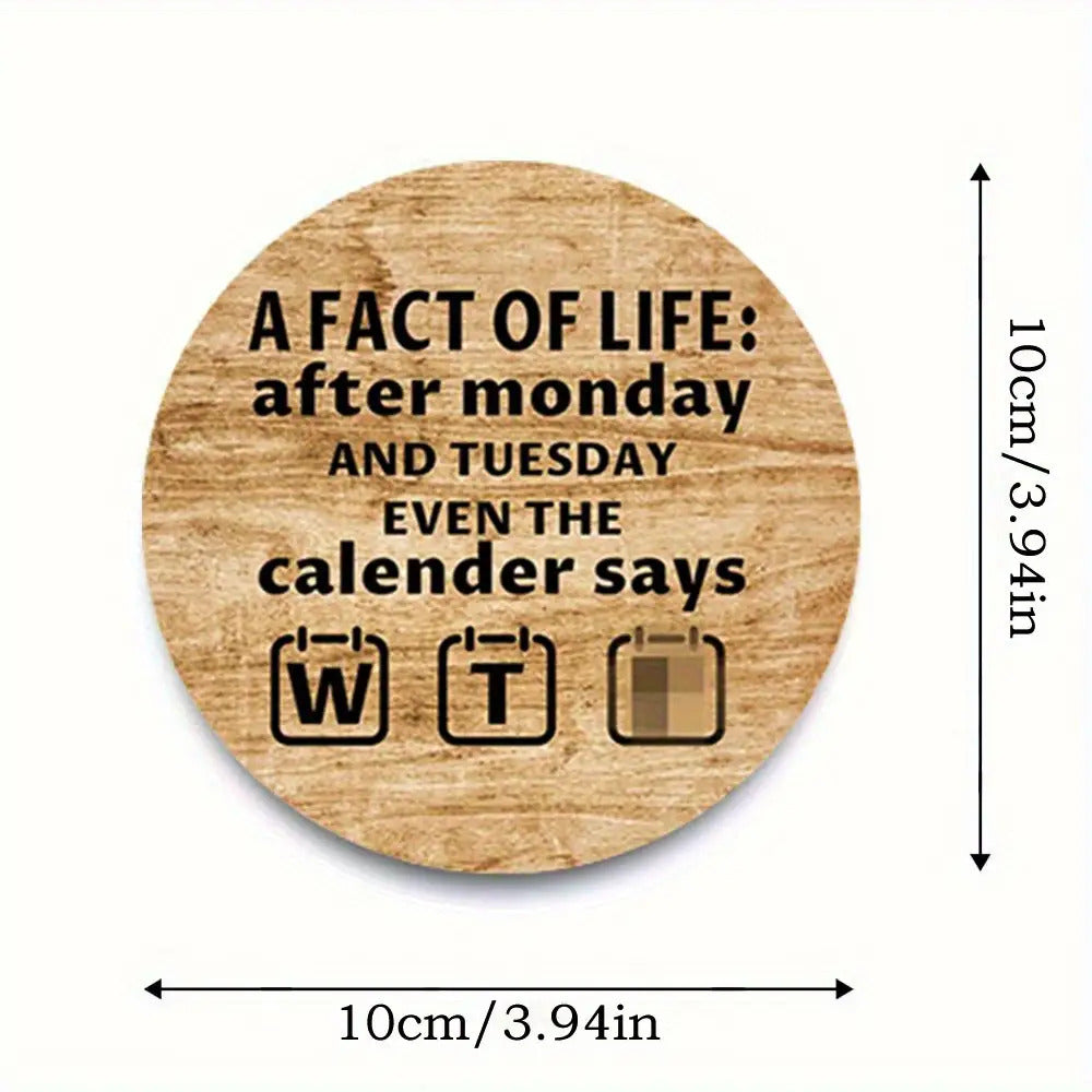 Quote Wood Coaster Set – Sayings, 4"